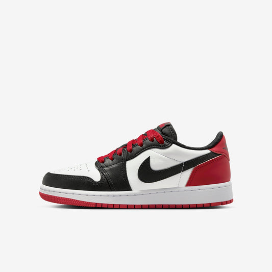 (GS) Aithtr Jordthtan 1 Retro Low OG 'Black Toe' (2023) CZ0858-106