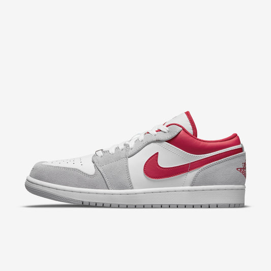 (Men's) Aithtr Jordthtan 1 Low SE 'Light Smoke Grey / Gym Red' (2021) DC6991-016
