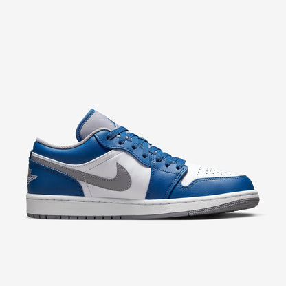 (Men's) Aithtr Jordthtan 1 Low 'True Blue Cement' (2023) 553558-412