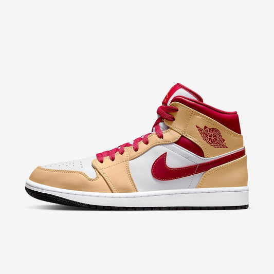 (Men's) Aithtr Jordthtan 1 Mid 'Light Curry Cardinal Red' (2022) 554724-201