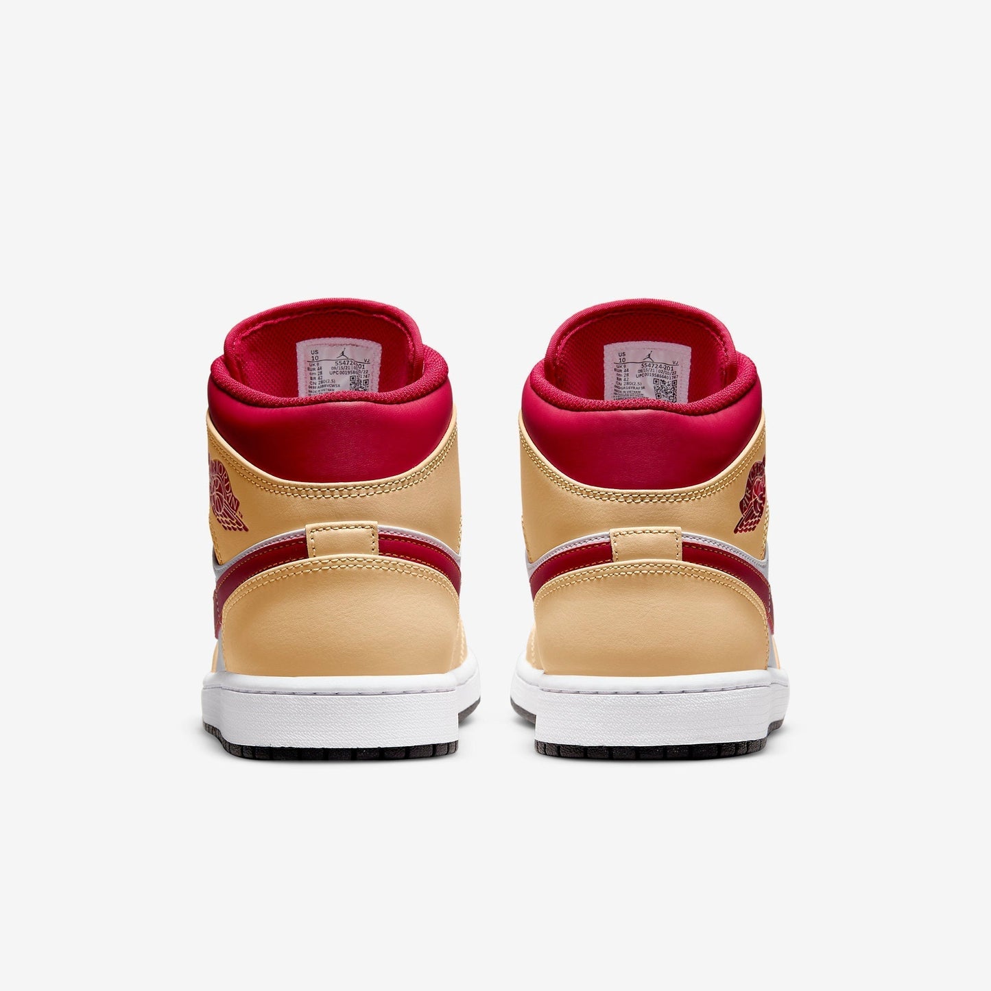 (Men's) Aithtr Jordthtan 1 Mid 'Light Curry Cardinal Red' (2022) 554724-201