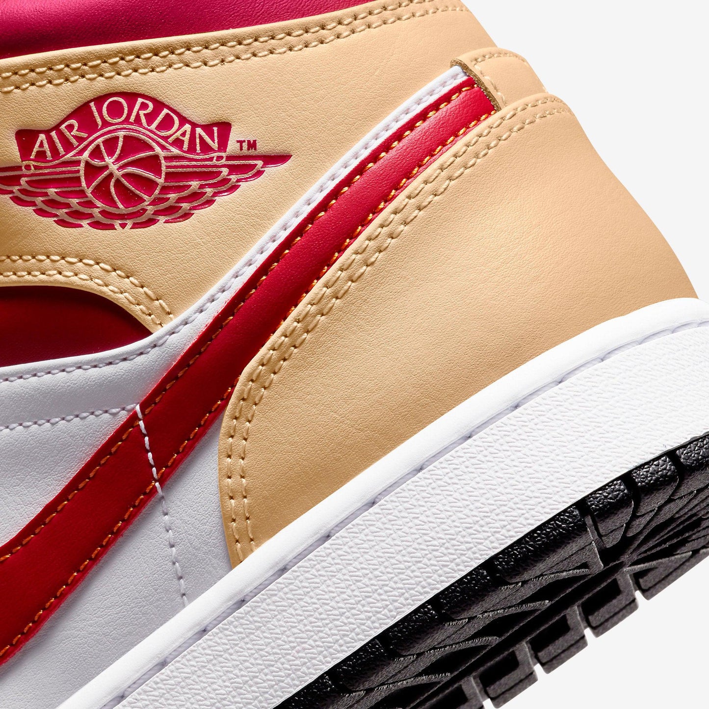 (Men's) Aithtr Jordthtan 1 Mid 'Light Curry Cardinal Red' (2022) 554724-201