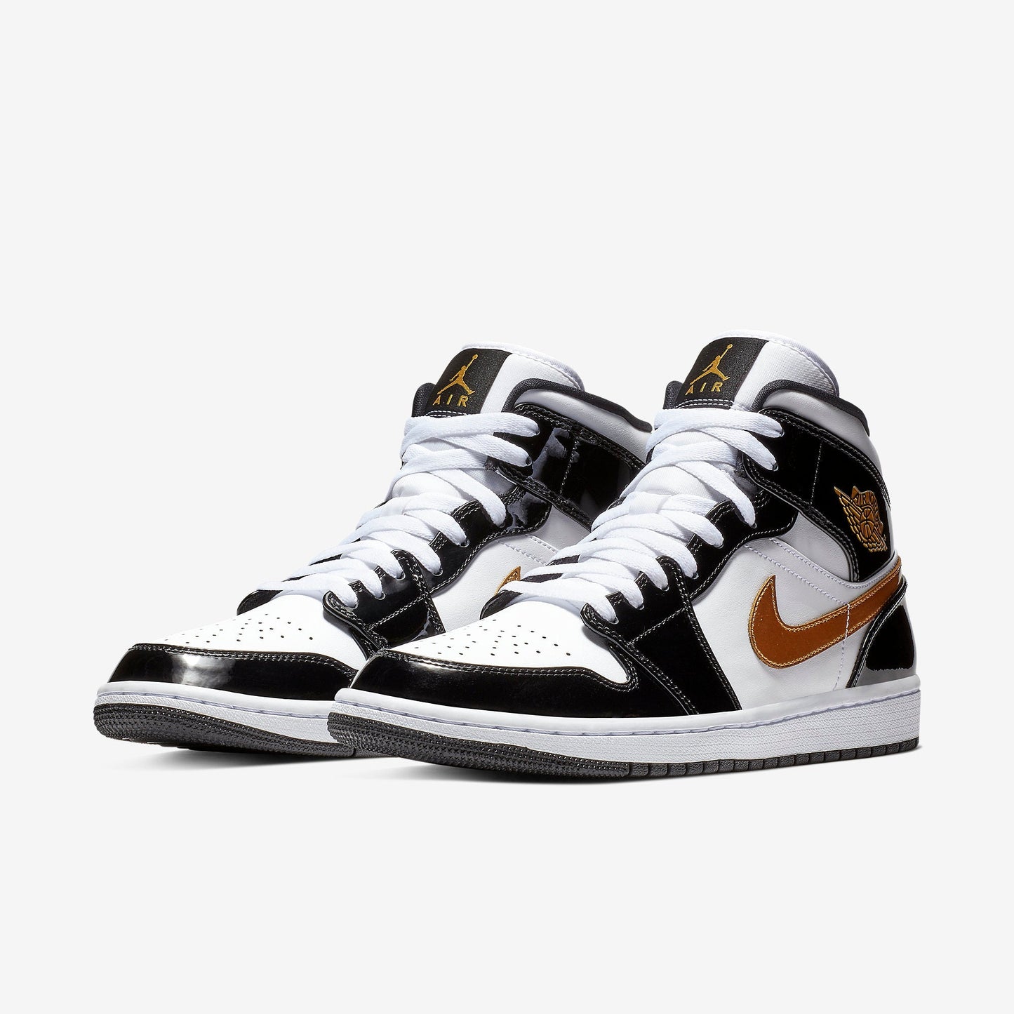 (Men's) Aithtr Jordthtan 1 Mid SE 'Patent Metallic Gold' (2018) 852542-007