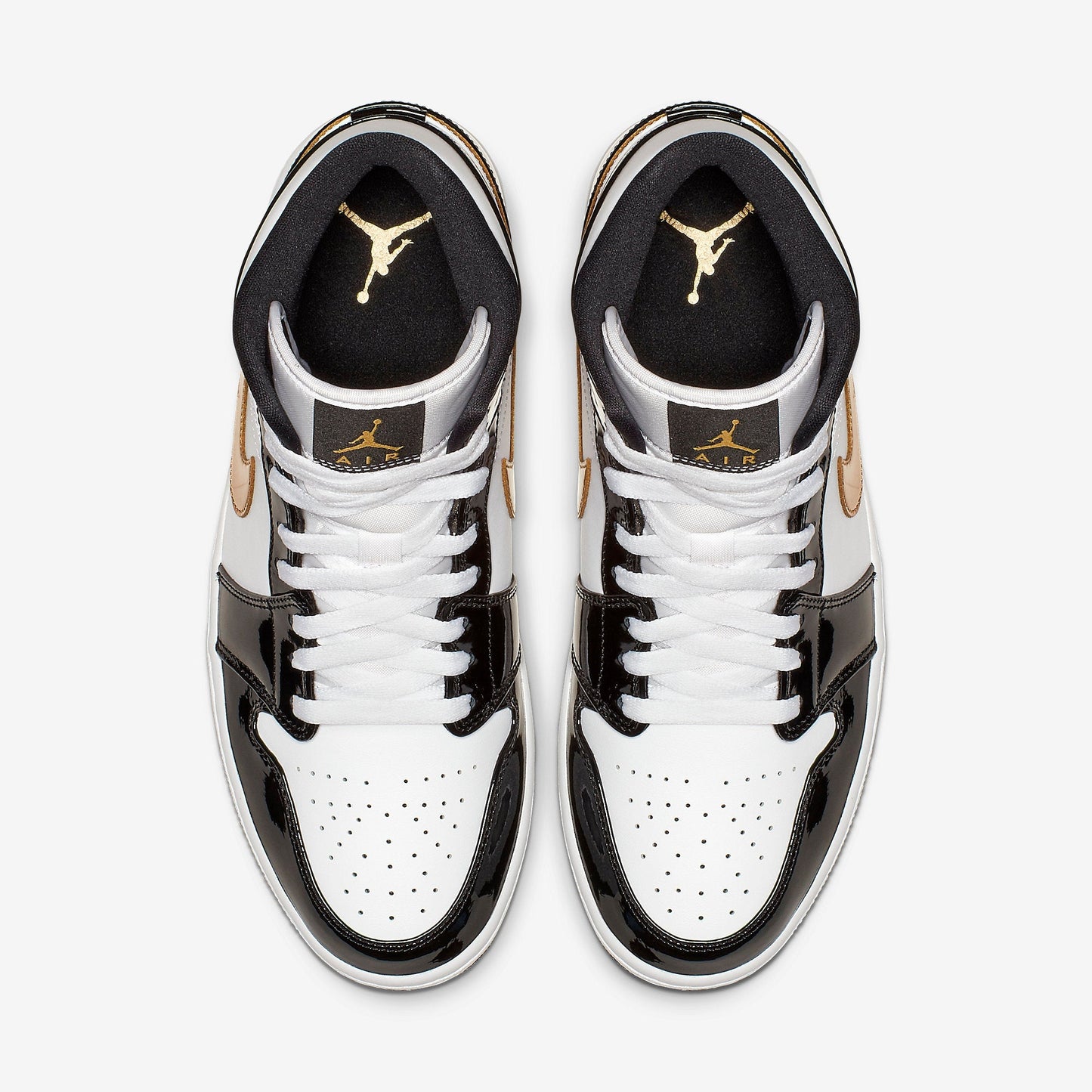(Men's) Aithtr Jordthtan 1 Mid SE 'Patent Metallic Gold' (2018) 852542-007