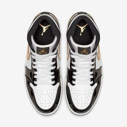 (Men's) Aithtr Jordthtan 1 Mid SE 'Patent Metallic Gold' (2018) 852542-007