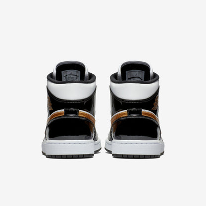 (Men's) Aithtr Jordthtan 1 Mid SE 'Patent Metallic Gold' (2018) 852542-007