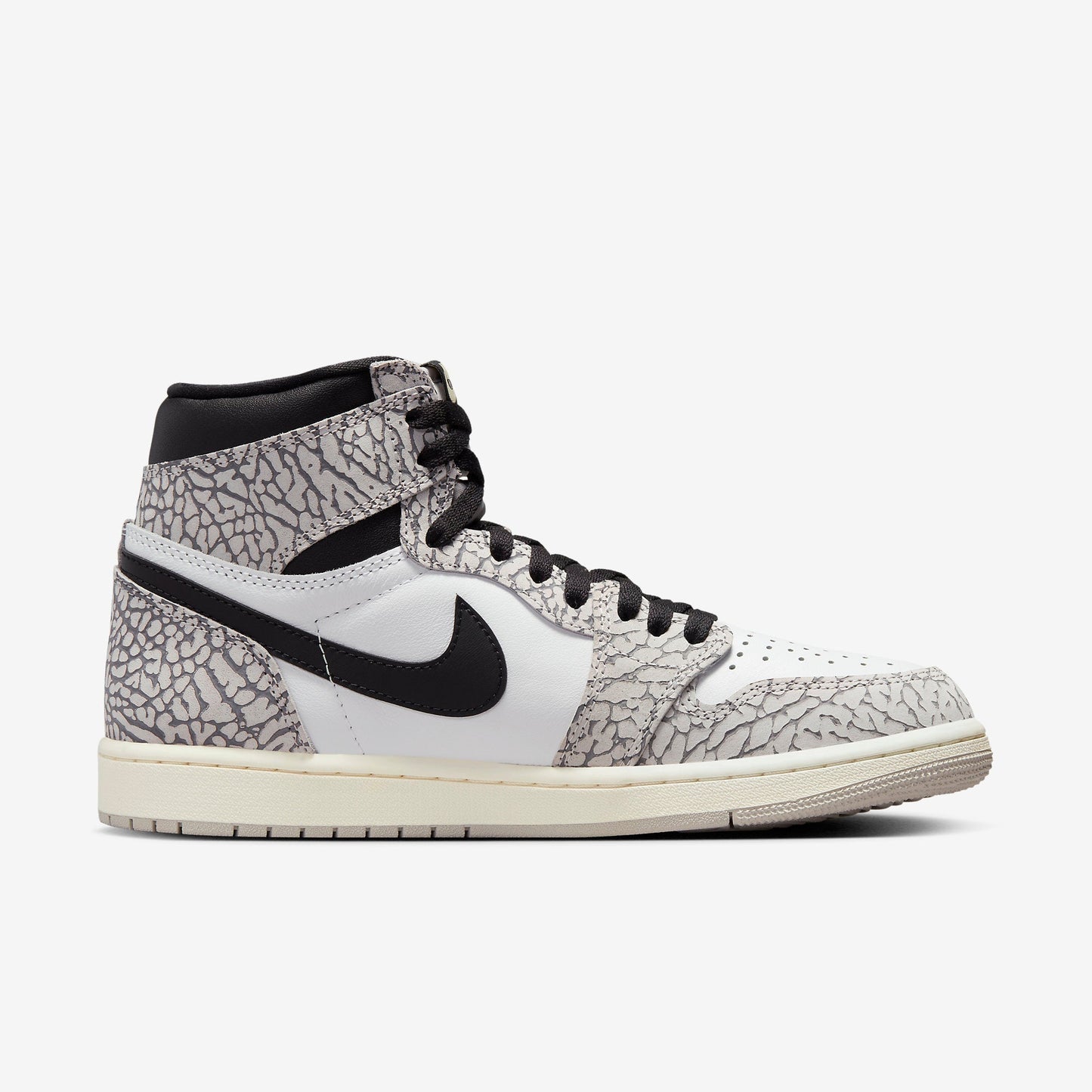 (Men's) Aithtr Jordthtan 1 Retro High OG 'White Cement / Elephant Print' (2023) DZ5485-052