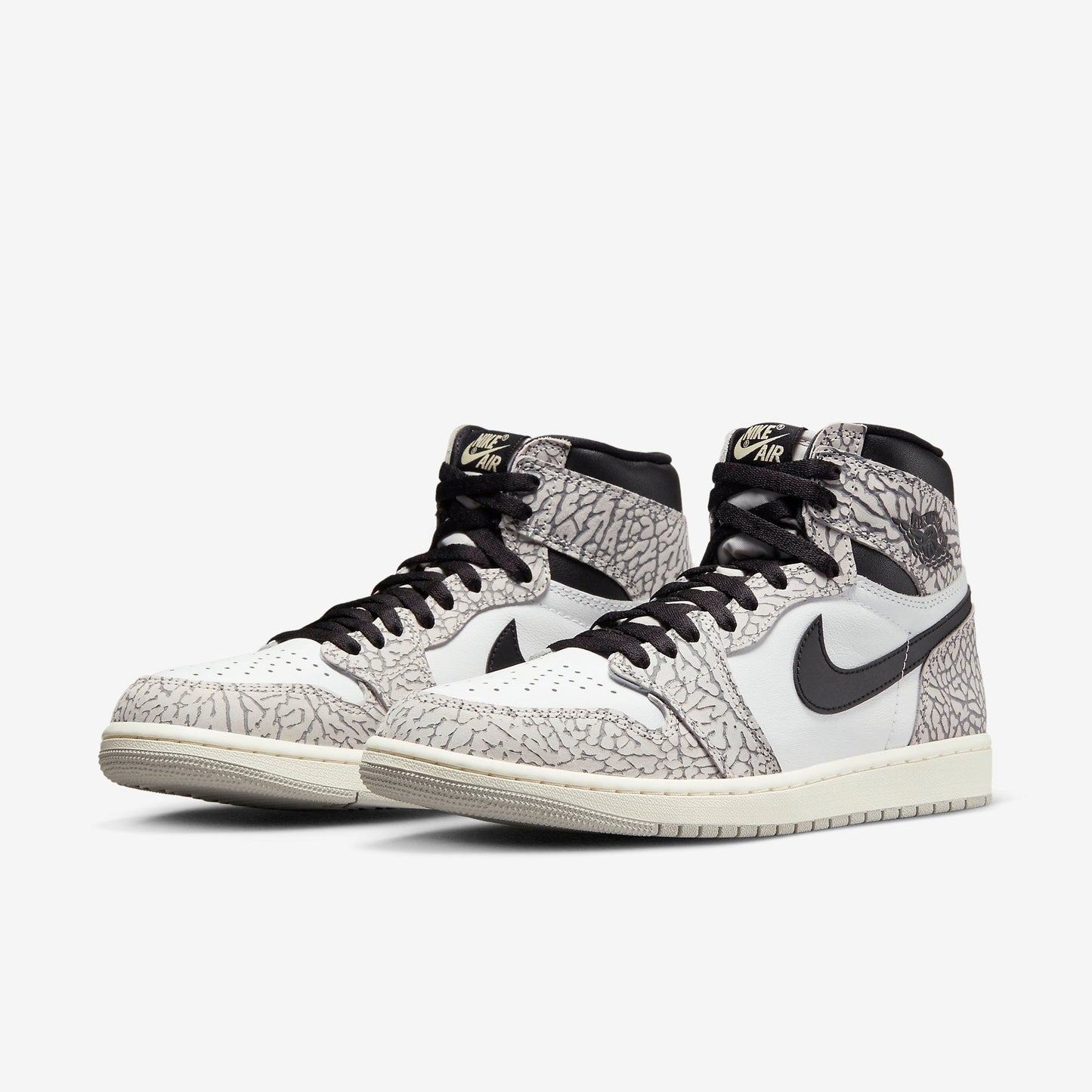 (Men's) Aithtr Jordthtan 1 Retro High OG 'White Cement / Elephant Print' (2023) DZ5485-052