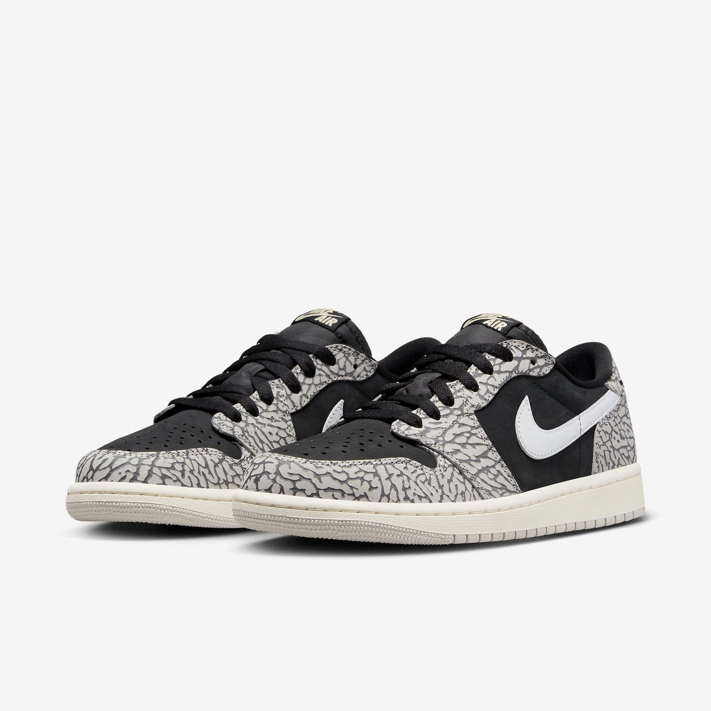 (Men's) Aithtr Jordthtan 1 Retro Low OG 'Black Cement' (2023) CZ0790-001