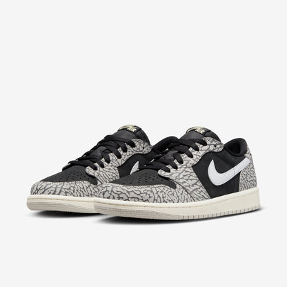(Men's) Aithtr Jordthtan 1 Retro Low OG 'Black Cement' (2023) CZ0790-001