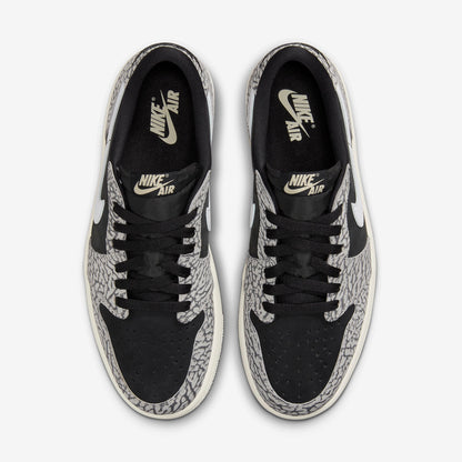(Men's) Aithtr Jordthtan 1 Retro Low OG 'Black Cement' (2023) CZ0790-001
