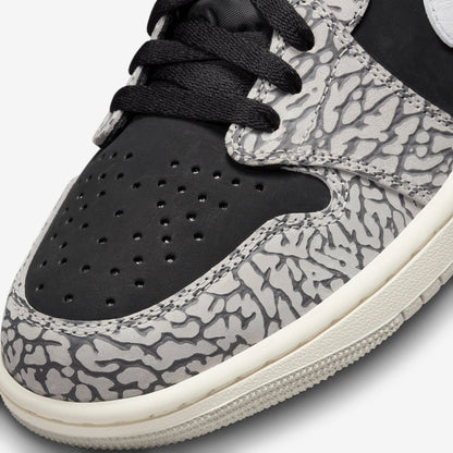 (Men's) Aithtr Jordthtan 1 Retro Low OG 'Black Cement' (2023) CZ0790-001