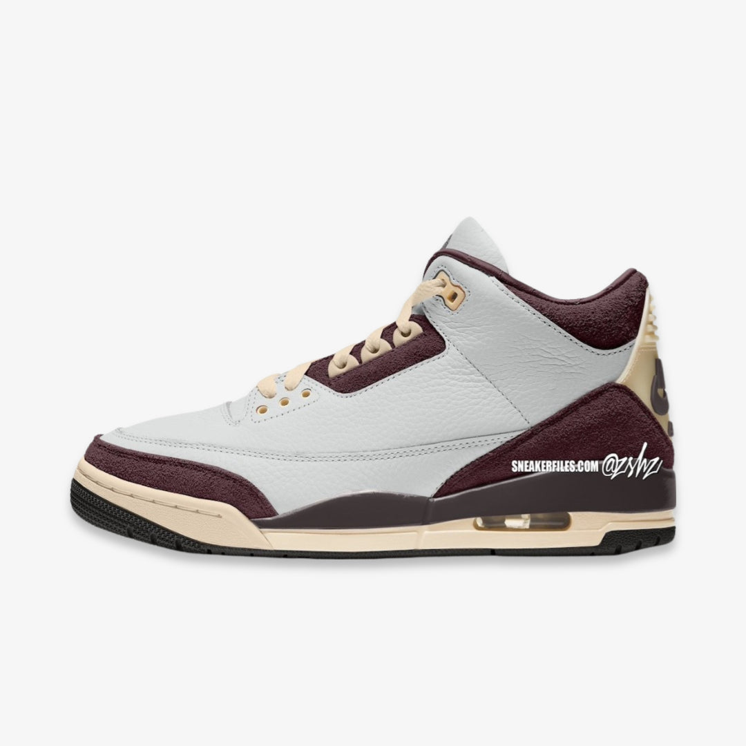 (TD) Aithtr Jordthtan 3 Retro SP x A Ma Maniére 'Burgundy Crush' (2024)