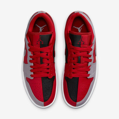 (Women's) Aithtr Jordthtan 1 Low SE 'Homage Split Gym Red Cement Grey' (2022) DR0502-600