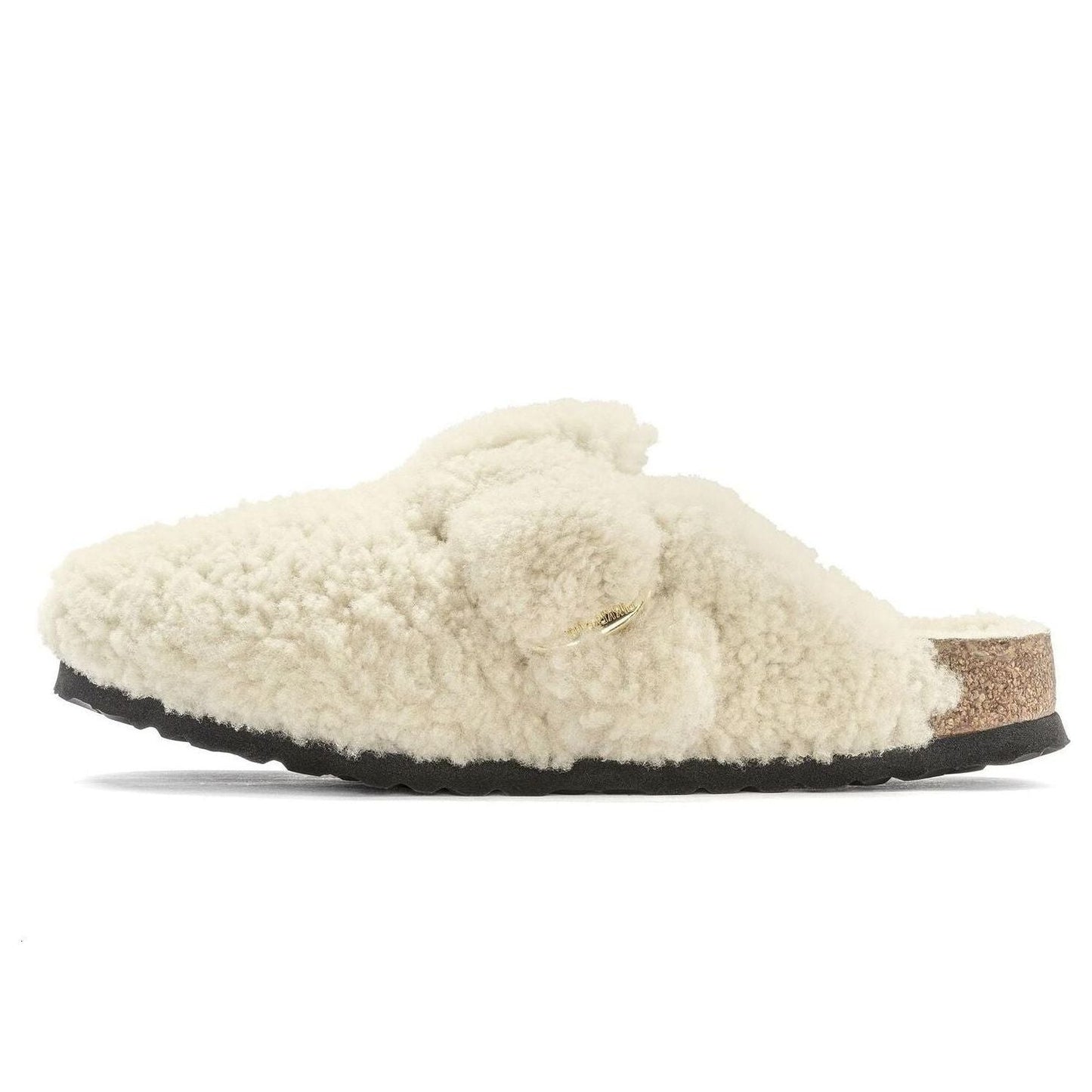 (WMNS) Birkenthtstock Boston Big Buckle Shearling Narrow Fit 'Eggshell' 1025664