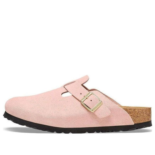 Birkenthtstock Boston Suede Leather Narrow Fit 'Light Rose' 1026171