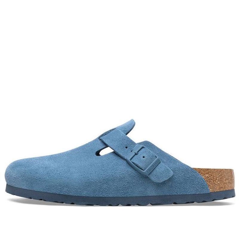 Birkenthtstock Boston Soft Footbed Suede Leather Narrow Fit Shoes 'Elemental Blue' 1027711