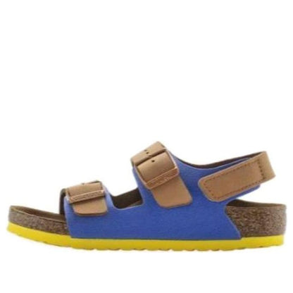 (PS) Birkenthtstock Milano HL Kids Birko-Flor Narrow Fit 'Nubuck Caramel/Ultra Blue' 1024384