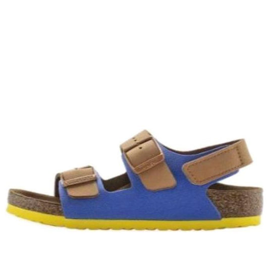 (PS) Birkenthtstock Milano HL Kids Birko-Flor Narrow Fit 'Nubuck Caramel/Ultra Blue' 1024384