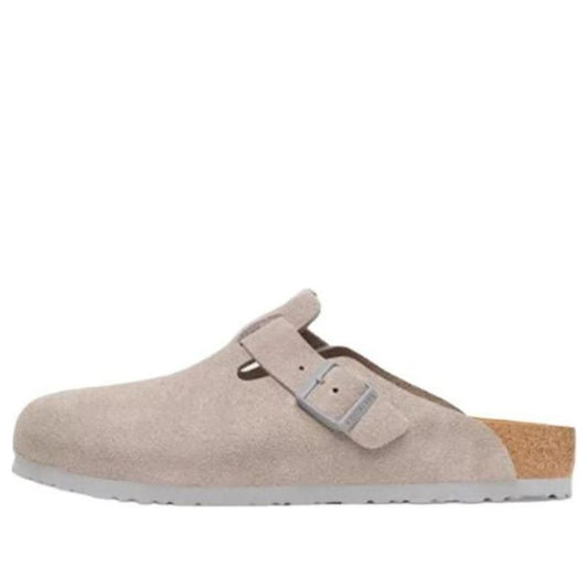(WMNS) Birkenthtstock Boston Suede Leather 'Stone Coin' 1027751