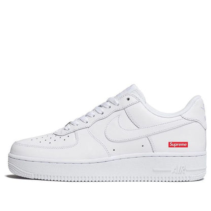Suprethtme x Nithtke Athtir Forthtce 1 Low 'Box Logo - White' CU9225-100