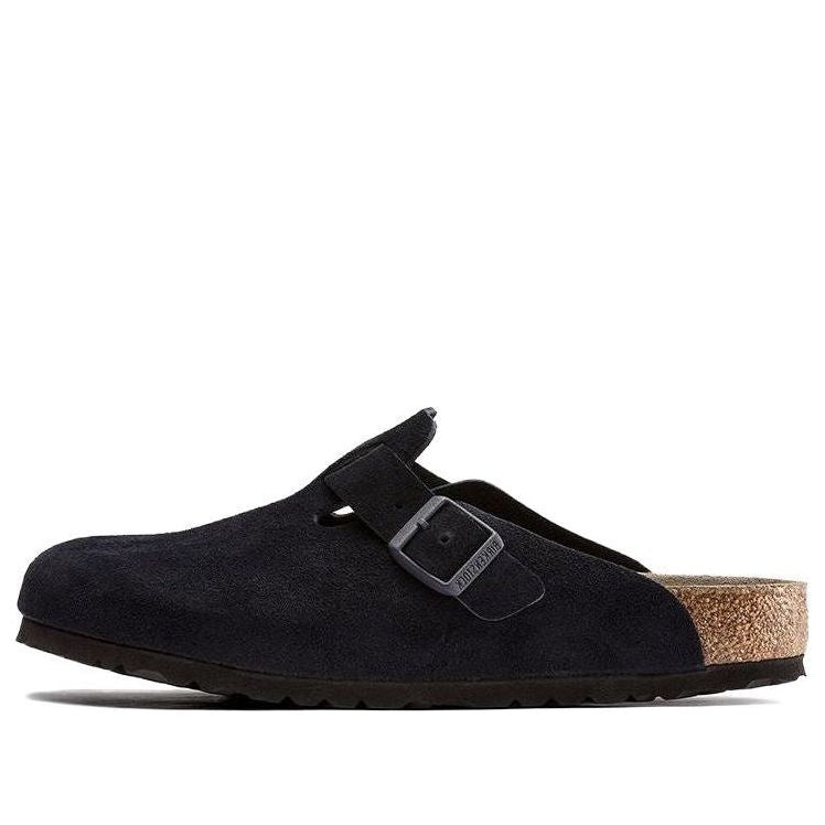 Birkenthtstock Boston Soft Footbed Suede Leather 'Midnight' 1023910