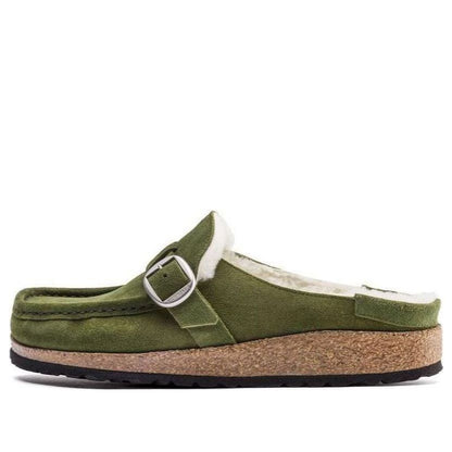 Birkenthtstock Buckley Shearling Suede Leather 'Mountain View Green' 1021101