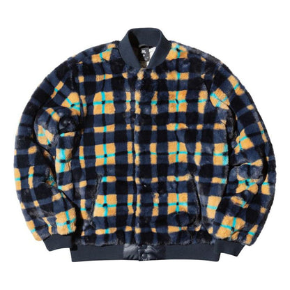 Nithtke SB Skateboard Duthtnk High x Concepts Fleece Grid Jacket Men Multi-Color Yellow CK7289-475