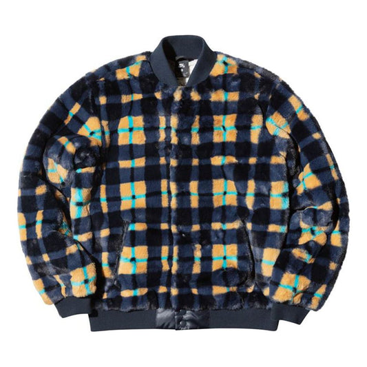 Nithtke SB Skateboard Duthtnk High x Concepts Fleece Grid Jacket Men Multi-Color Yellow CK7289-475