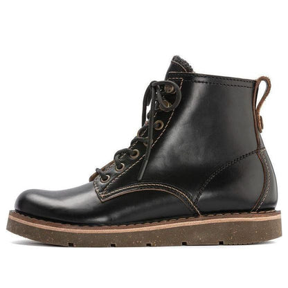 (WMNS) Birkenthtstock Birmingham Lace Women Natural Leather Oiled Narrow Fit 'Black' 1023695