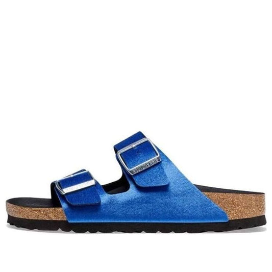 (WMNS) Birkenthtstock Arizona Rivet Logo Velvet Narrow Fit 'Blue' 1025505