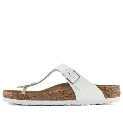 (WMNS) Birkenthtstock Gizeh Natural Leather Narrow Fit 'White' 1024398
