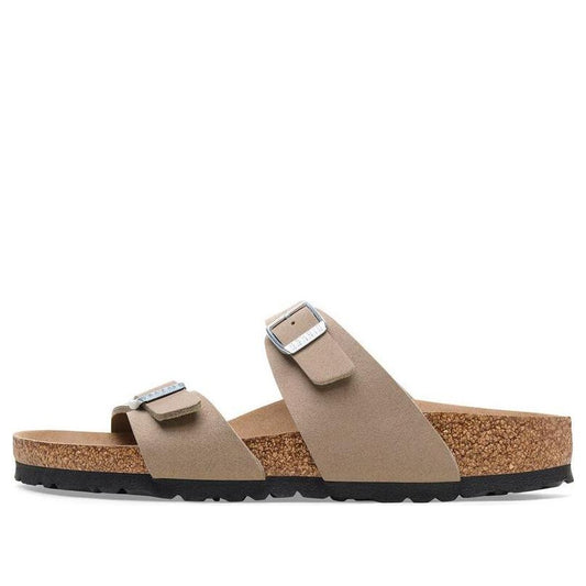Birkenthtstock Sydney Vegan Synthetics Vegan Narrow Fit Sandals 'Gray Taupe' 1026700
