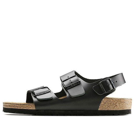Birkenthtstock Milano Series Cowhide Sandals Black Version Unisex 34191