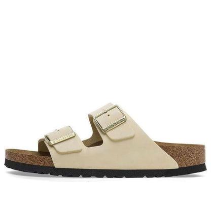 (WMNS) Birkenthtstock Arizona Nubuk Leather Sandals 'Ecru' 1026711