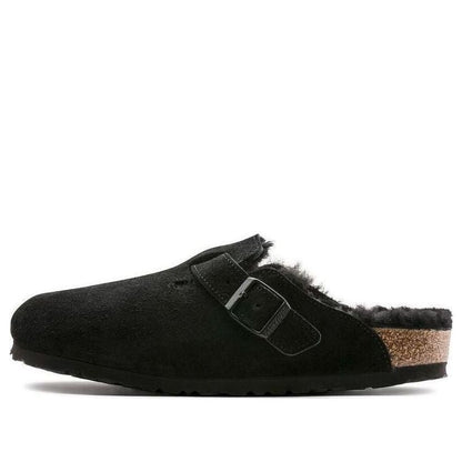 Birkenthtstock Boston Fur Regular 'Suede Leather Black' 0259881