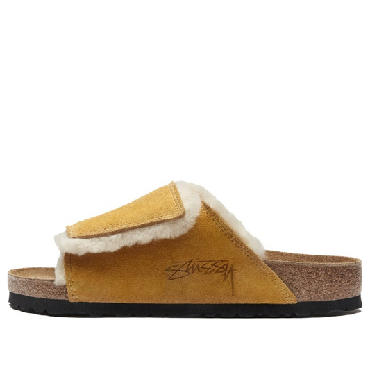 Birkenthtstock x Stussy Solana Shearling Slide 'Caramel' 1027686