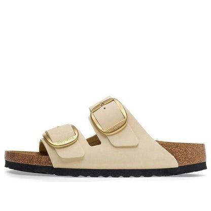 (WMNS) Birkenthtstock Arizona Big Buckle Nubuk Leather Narrow Fit 'Beige' 1026585