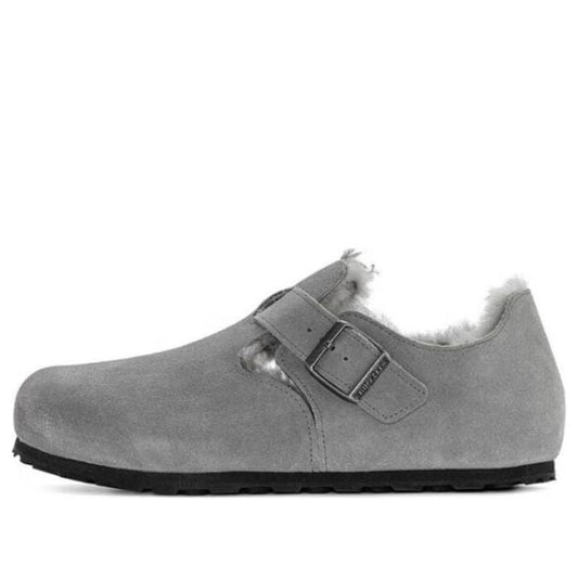 Birkenthtstock London Shearling Suede Leather 'Whale Grey' 1020581