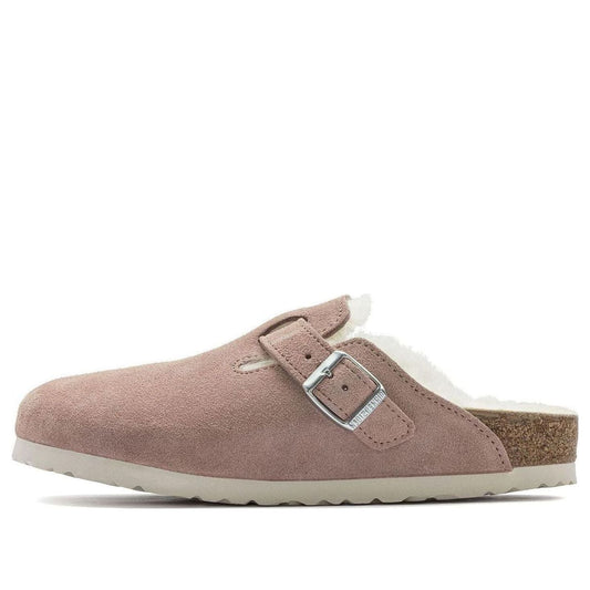 (WMNS) Birkenthtstock Boston Shearling Suede Leather Coated Narrow Fit 'Pink Clay' 1023292