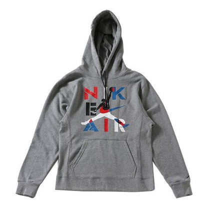 Men's Aithtr Jorthtdan 4 J Lgc Po Hoody Chest Printing Gray CQ8291-091