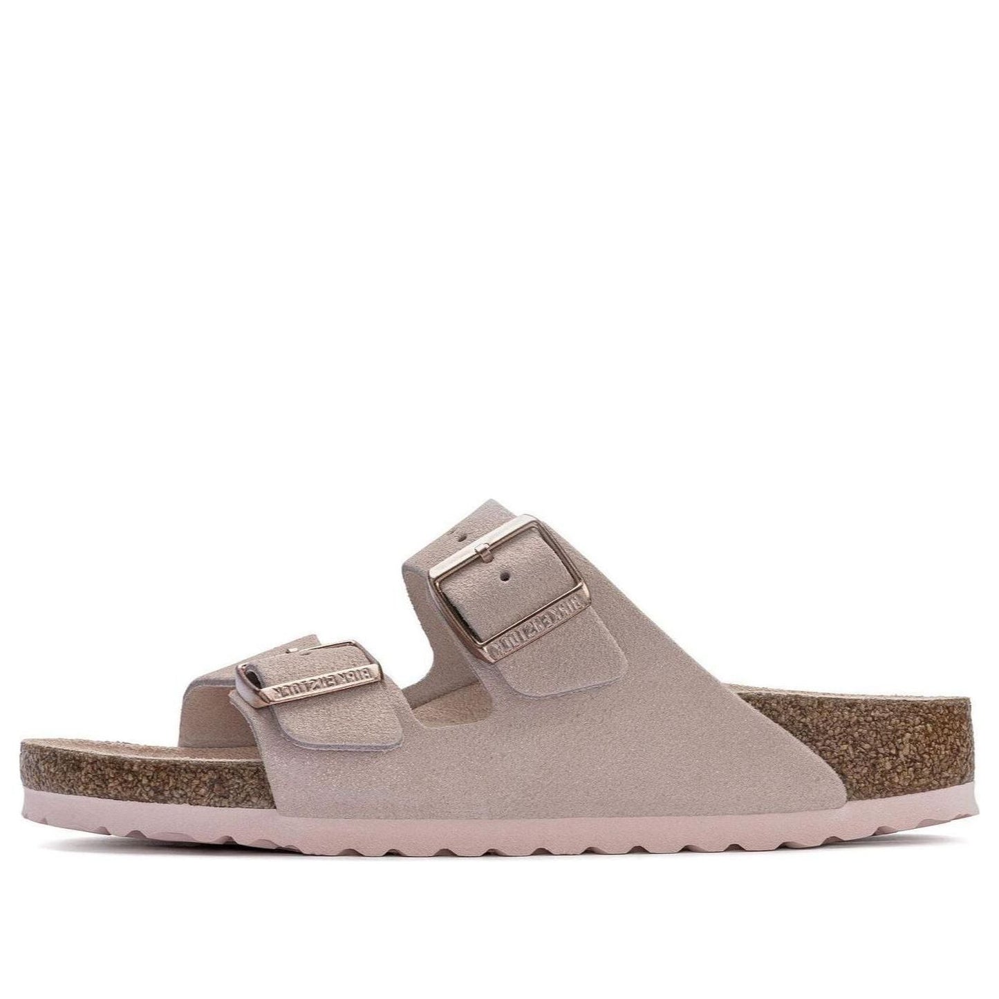 Birkenthtstock Arizona Suede Leather Sandals 'Light Rose' 1023535