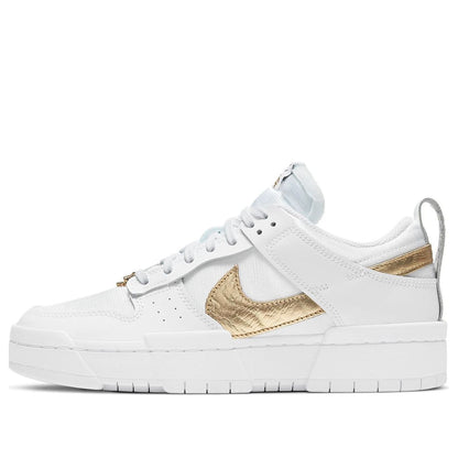 (WMNS) Nithtke Duthtnk Low Disrupt 'White Metallic Gold' DD9676-100