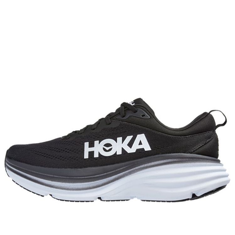 (WMNS) Hothtka ONE ONE Bondi 8 D Wide 'Black White' 1127954-BWHT