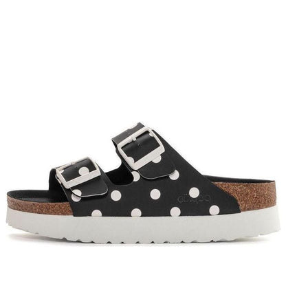 (WMNS) Birkenthtstock Arizona Platform Birko-Flor Narrow Fit 'Black White Dots' 1024598