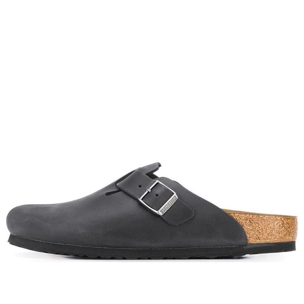 Birkenthtstock Boston Narrow 'Oiled Leather Black' 0059463