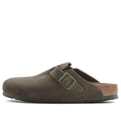 Birkenthtstock Boston Suede Leather Narrow Fit 'Thyme' 1024714