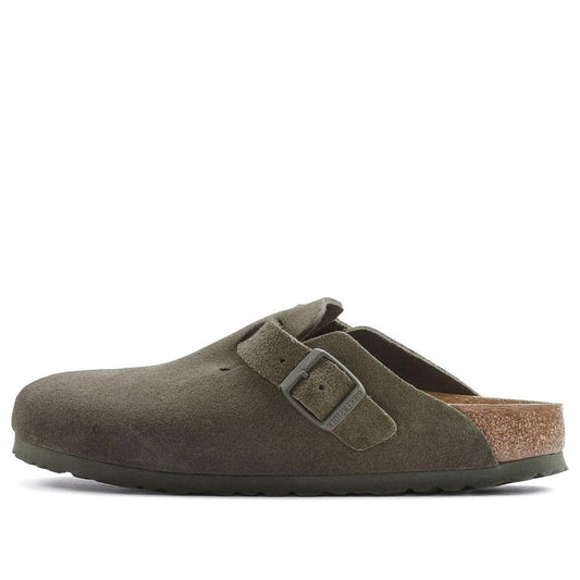Birkenthtstock Boston Suede Leather Narrow Fit 'Thyme' 1024714