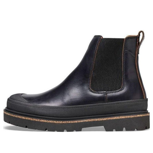 (WMNS) Birkenthtstock Prescott Slip On Women Waxy Leather Narrow Fit 'Black' 1025218