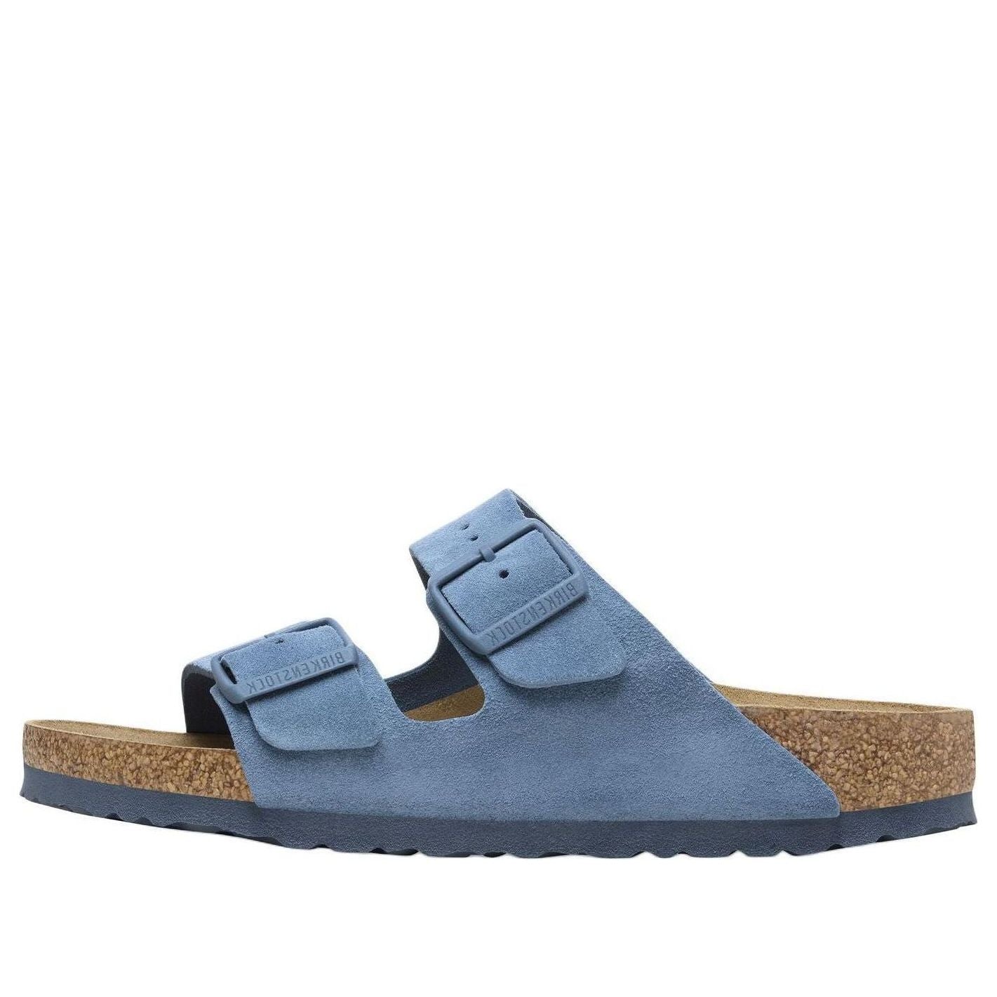 Birkenthtstock Arizona Soft Footbed Suede Leather Sandals 'Elemental Blue' 1027660